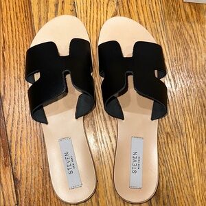 Steven New York Women's Black Slide Sandals size 6.5